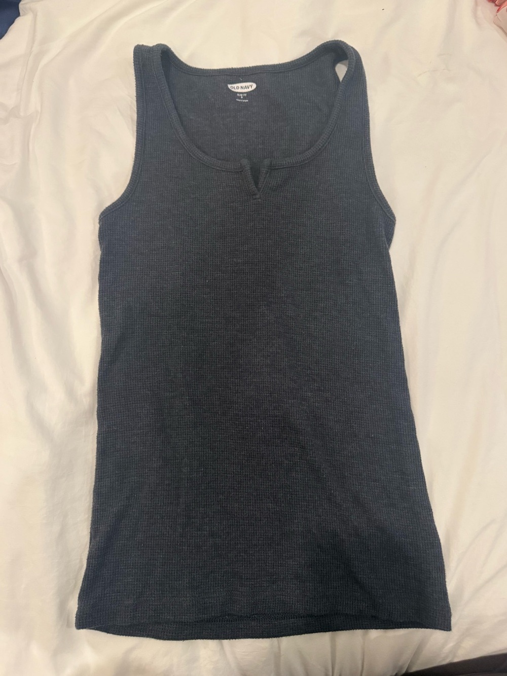 Old Navy Women's Navy Ribbed Tank Top Size Small